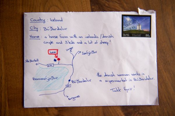 insolite carte enveloppe islande lettre