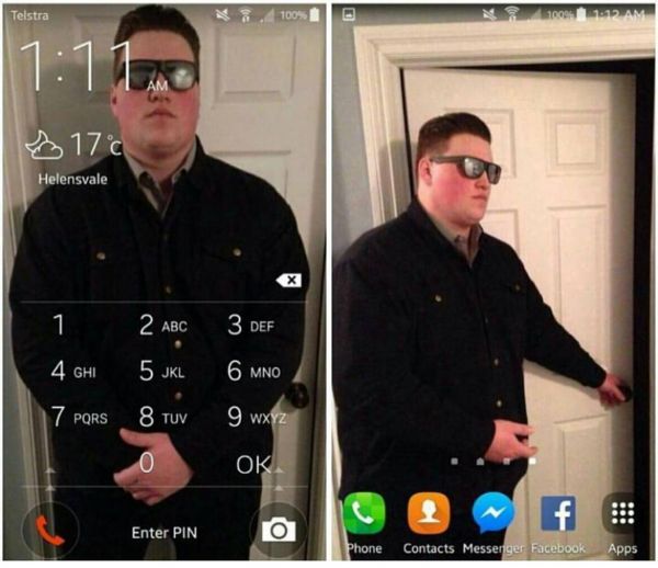insolite ecran fond telephone verrouille videur