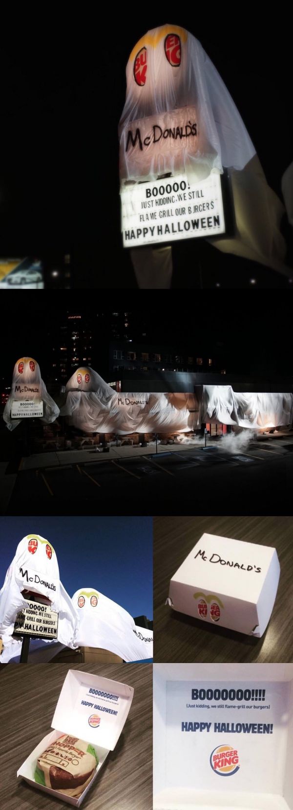 insolite burger drap fantome fast-food halloween king mcdonalds restaurant