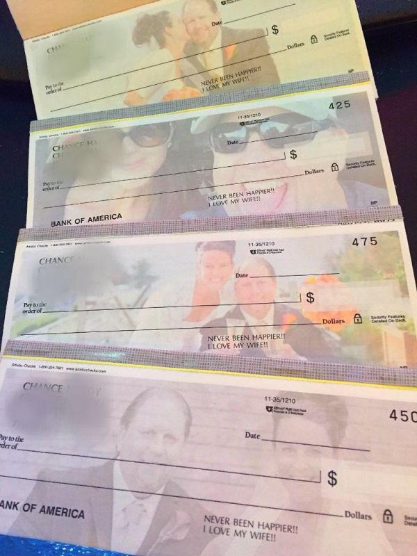 insolite cheque femme pension personnalisation