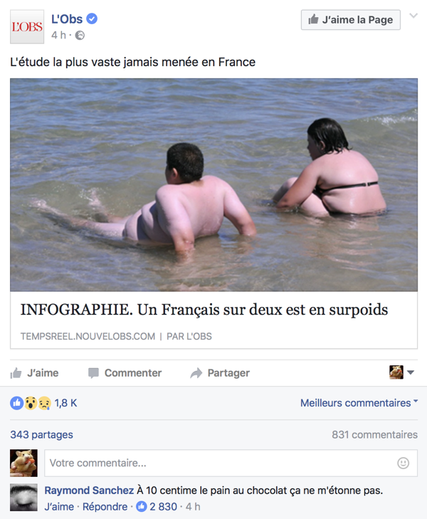 insolite chocolat commentaire cope facebook obesite pain prix surpoids