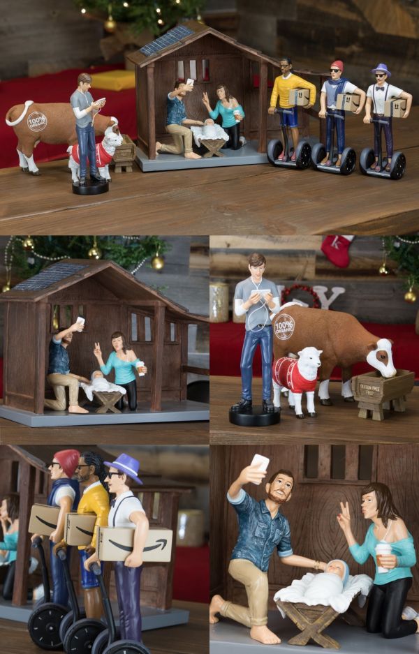 insolite 2016 creche hipster noel segway selfie