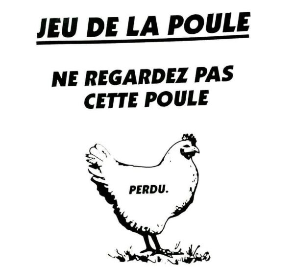 insolite jeu perdre poule
