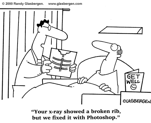 miracle de la medecine retouche radio avec photoshop