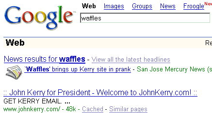 image google bombing waffles john kerry gauffre gauffres waffle