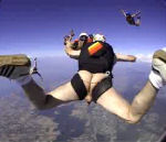 nu parachute parachutiste Saut en parachute (Nudiste)