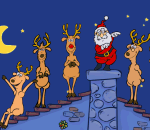 pere noel Santa's Deer