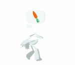 curseur lapin carotte Un lapin joue avec le curseur