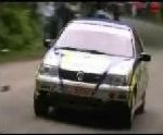 rally voiture Spectateur imprudent dans un virage (Rally)