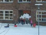 neige enfant L'école est fermée