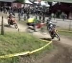 accident course chute Collision en motocross