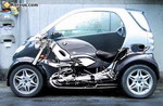 moto voiture Smart moto (Trompe l'oeil)