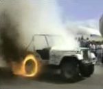 voiture feu Burn en feu