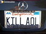 plaque pancarte AOL,  on n'aime ou on n'aime pas