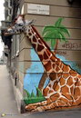 girafe peinture mur Girafe