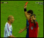 rouge carton Le coup de tête de Zidane