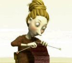 animation femme tricoter The Last Knit