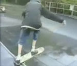 chute jambe Malchance en skateboard