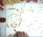 peinture visage Peindre avec du ketchup et des frites