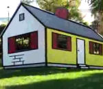 illusion optique Illusion d'optique avec une maison