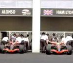 pilote formule Pub Mercedes (Alonson Hamilton Hakkinen)