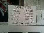 maroc pancarte Tarifs Internet au Maroc