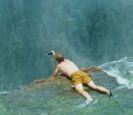 piscine chute touriste Nager en haut des Chutes Victoria