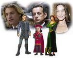 personnage Jean, Nicolas et Carla Sarkozy dans Shrek