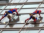 vitre carreau Spider-Man laveur de carreaux