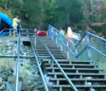 riviere Descendre des escalier en Kayak
