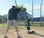 batte baseball tete Enfant catcher au baseball