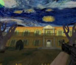 peinture tableau Une map Van Gogh de Counter-Strike