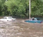 route inondation voiture Même pas peur le taxi