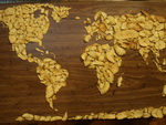 monde Carte du monde avec des chips
