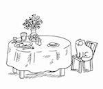 simon chat table Pause déjeuner (Simon's Cat)