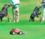 golf voiture blague Voiture radiocommandée sur un terrain de golf