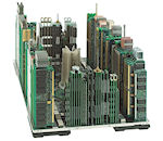 maquette ville Central Park avec des composants d'ordinateur