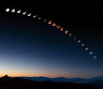 chronophotographie Eclipse de Lune