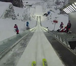 ski tremplin Saut à ski à la première personne