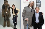 star Chewbacca et Han Solo. Avant / Maintenant