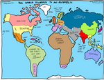 carte monde Le monde vu par un alcoolique