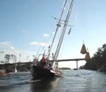 mat pont Pencher son bateau pour passer sous un pont