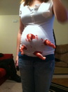 jambe femme Costume gore de femme enceinte