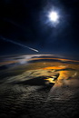 ciel avion meteore Photographie d'un météore depuis un vol commercial