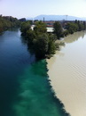 fleuve confluence Quand l'Arve et le Rhône se rencontre à Genève