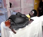 noir Un gâteau représentant une femme noire