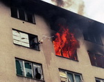 feu immeuble Pompier amateur