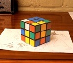 cube rubik Illusions anamorphiques