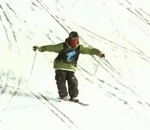 ski tremplin Réception à un ski d'Alex Bellemare