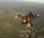 parachute chute Frayeur pendant une chute libre sur le dos